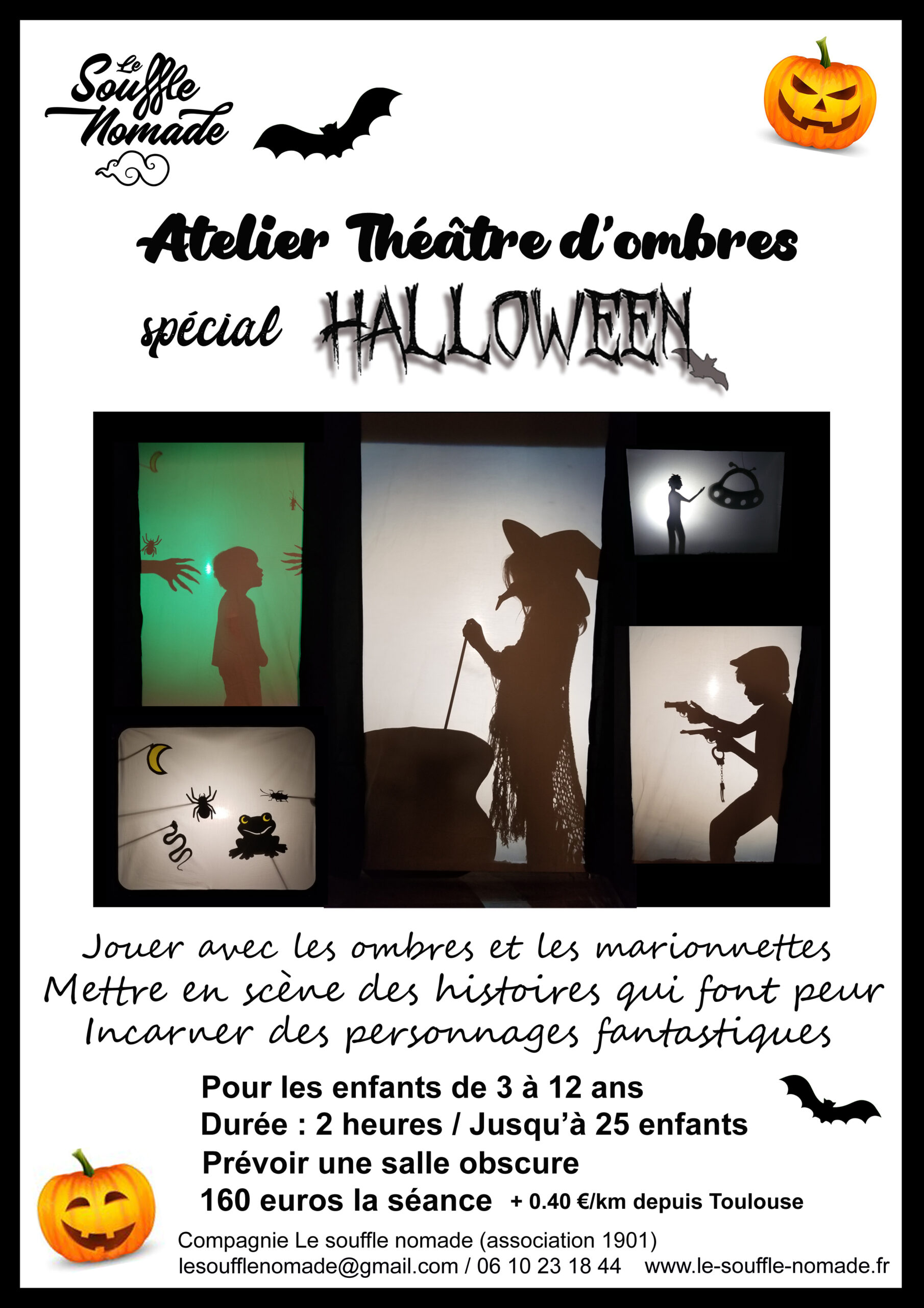 Plaquette théâtre d'ombres spécial Halloween